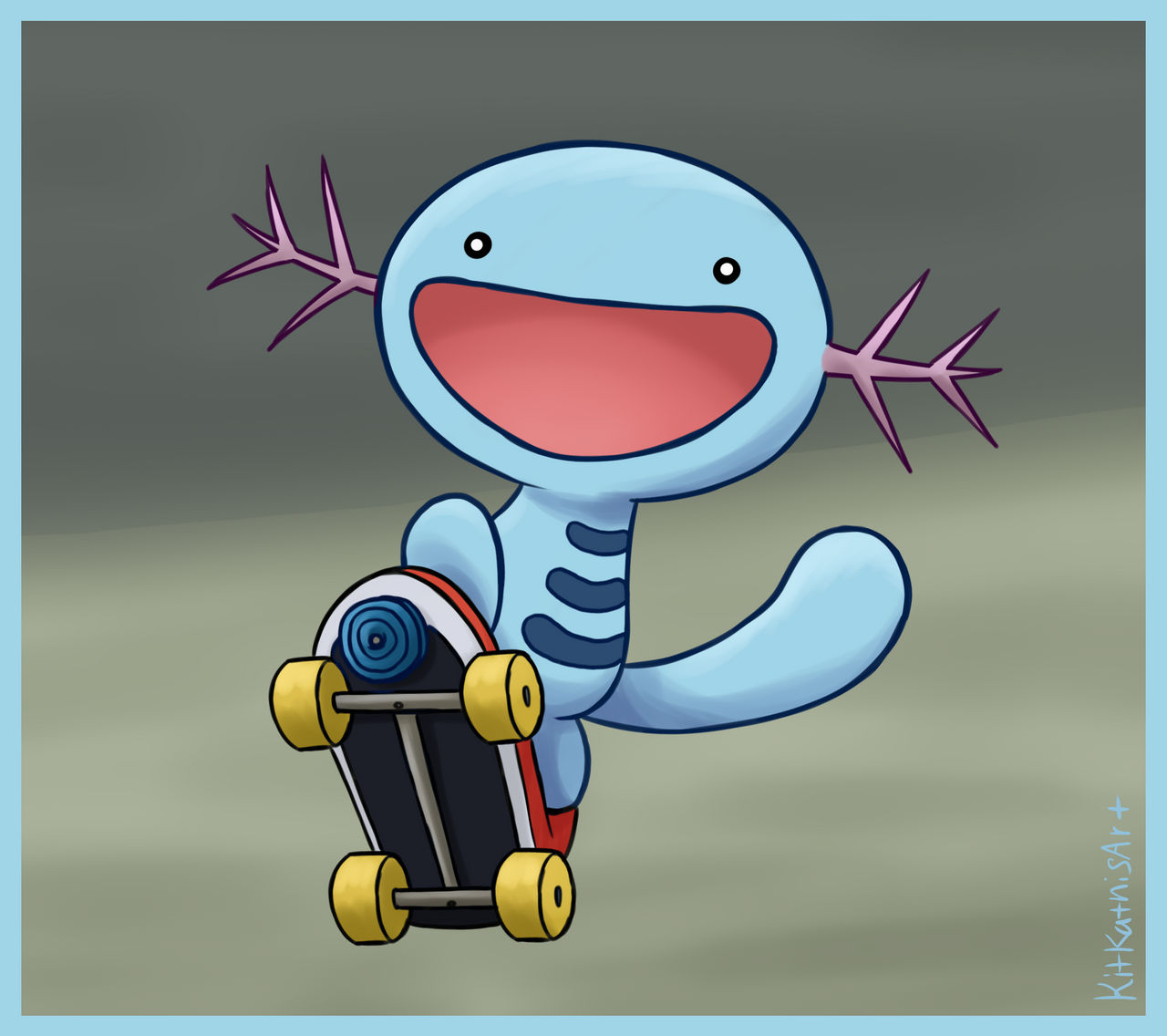 Wooper Skating by kitkatnis on DeviantArt