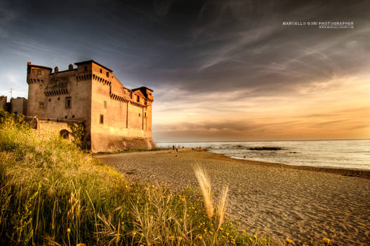 Sunset on the castle.