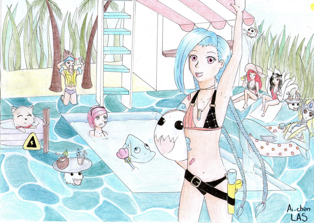 Pool Party League Of Legends by Aichanwakawaiidesu on DeviantArt