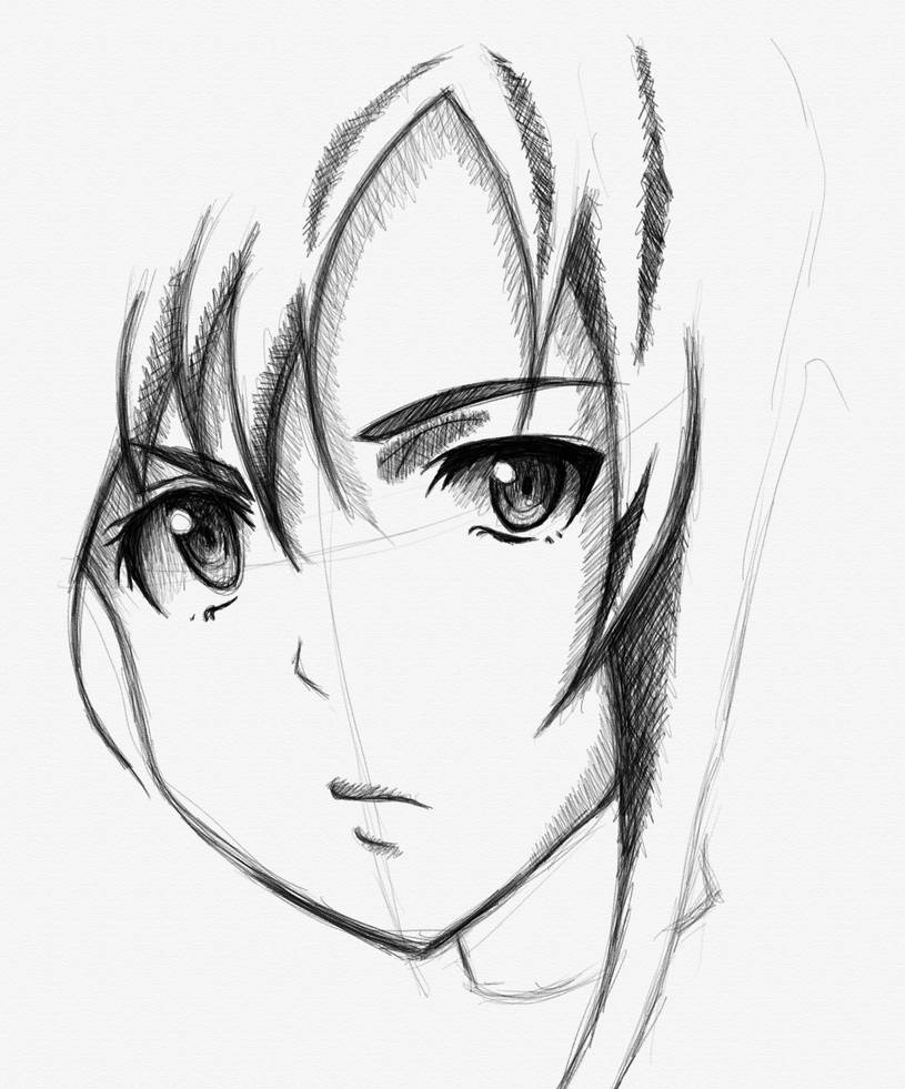 Anime sketch. by Yelhsagreenwood on DeviantArt