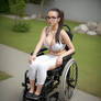 Paraplegicgirl girl in bra and glasses