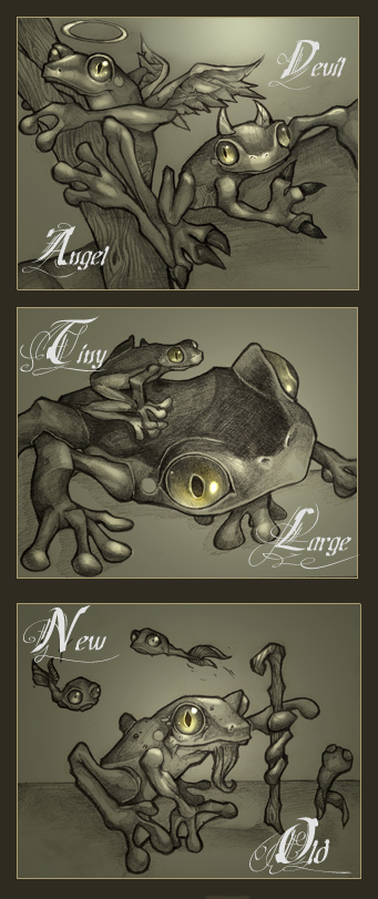 Contrasting Frogs