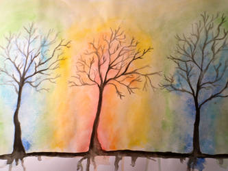 Watercolour Trees.