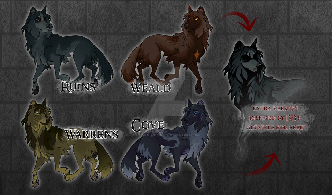 Wolves Dst Darkest Dungeon themed Wolf Adopts - 2/4 Open! by Laugenbrotchen on ...