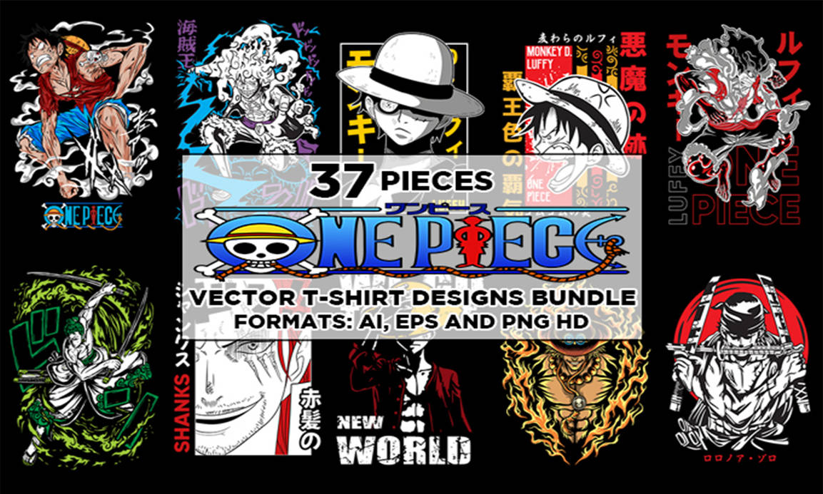 37 One Piece Anime Vectors Tshirt Designs Bundle 1 by thegraphex on  DeviantArt