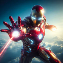 Iron Man up in the sky