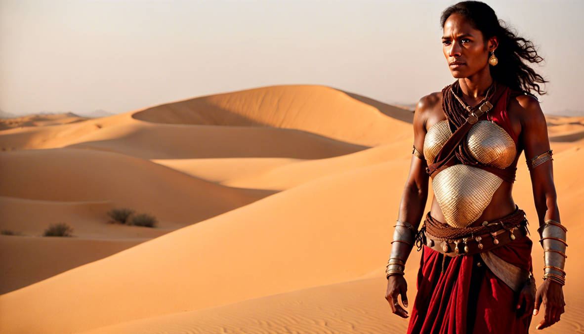 Female Human Desert Nomad, 32 Years Old, Six Feet