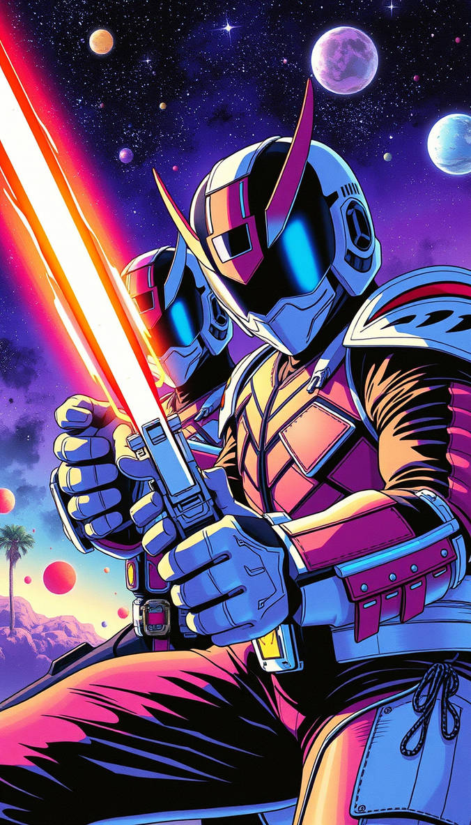 80s space sheriff gavan Kamen Rider action movie