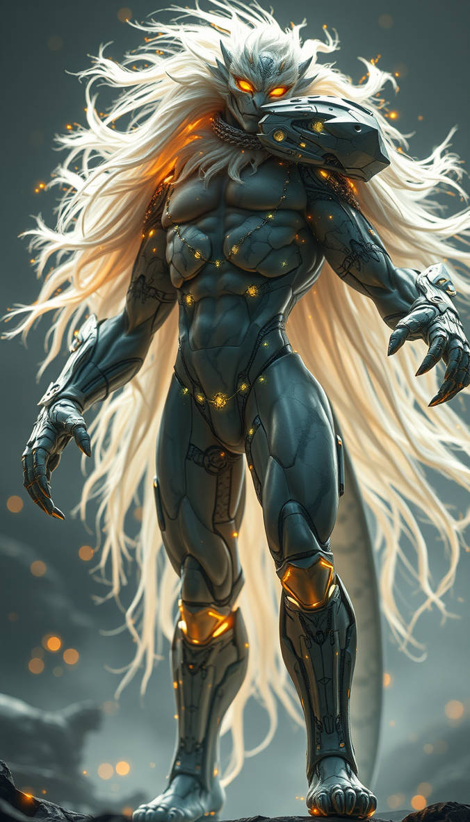 Anime Art Of Augmented Human-neo-titan Hybrid, Fem