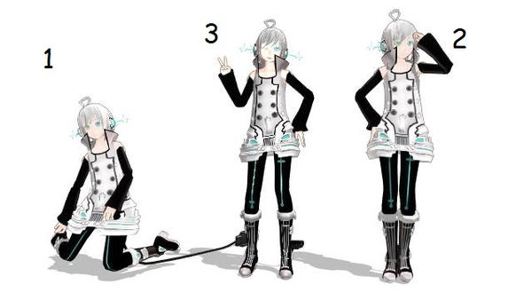 MMD Poses 1, 2, 3 DL