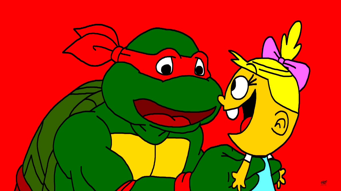 Raphael making funny face to make Lily laugh by Niklasm15 on DeviantArt