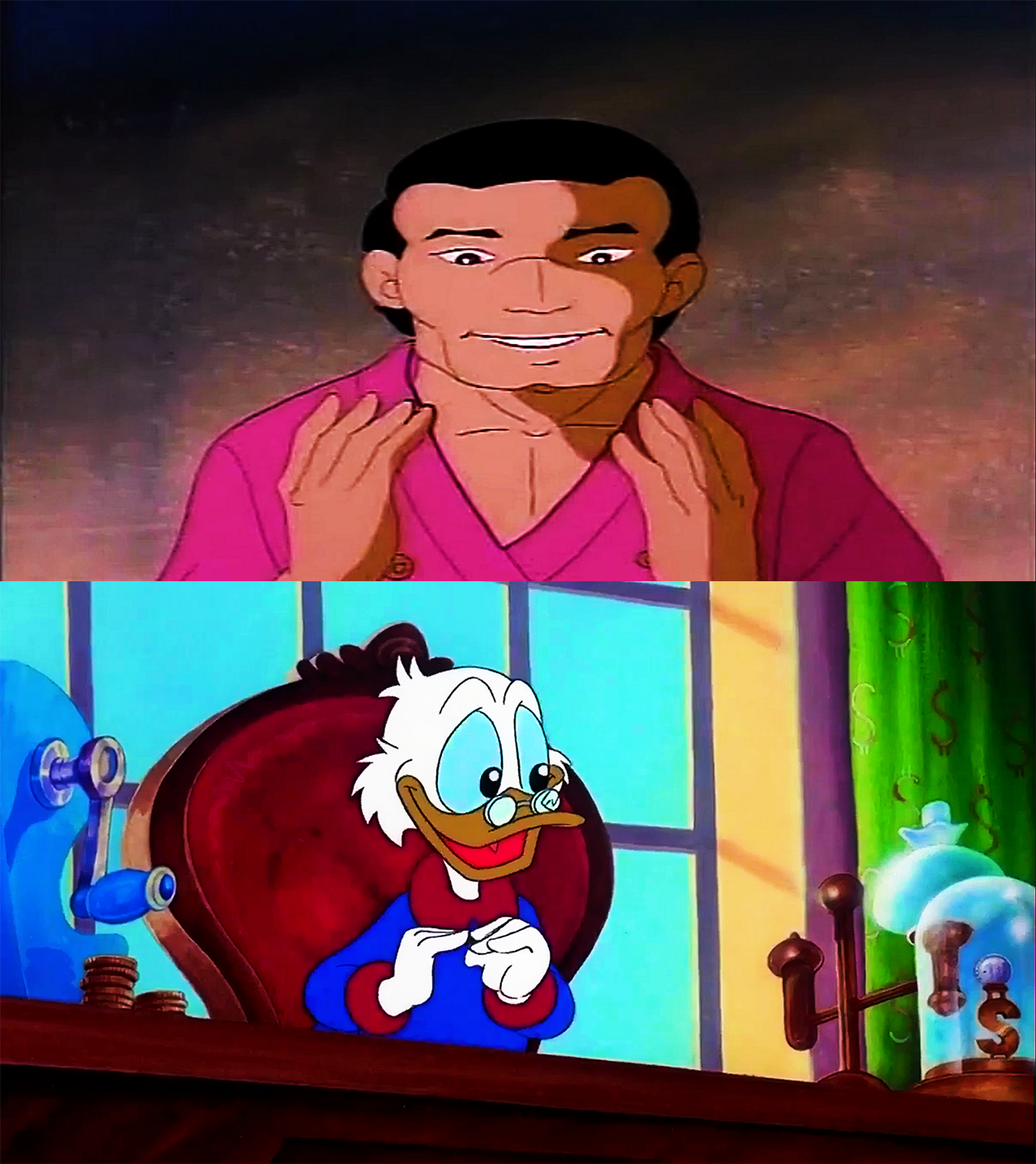 Scrooge happy for Splinter's back to human form by Niklasm15 on DeviantArt