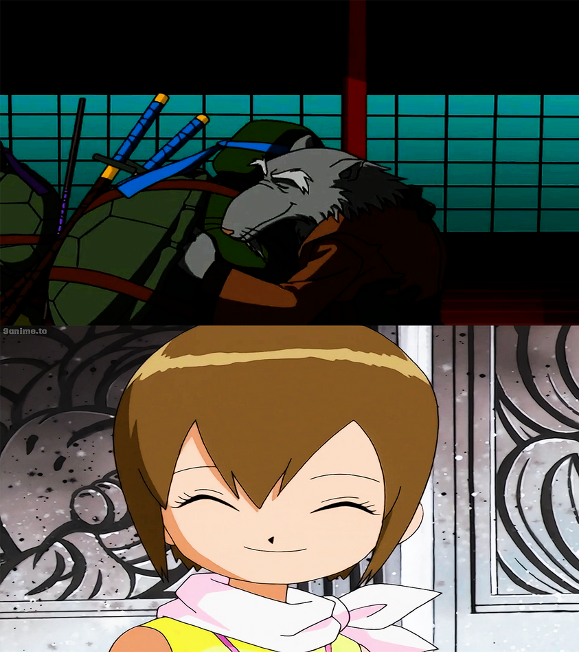 Kari reacts to Leo and Splinter hugging by Niklasm15 on DeviantArt