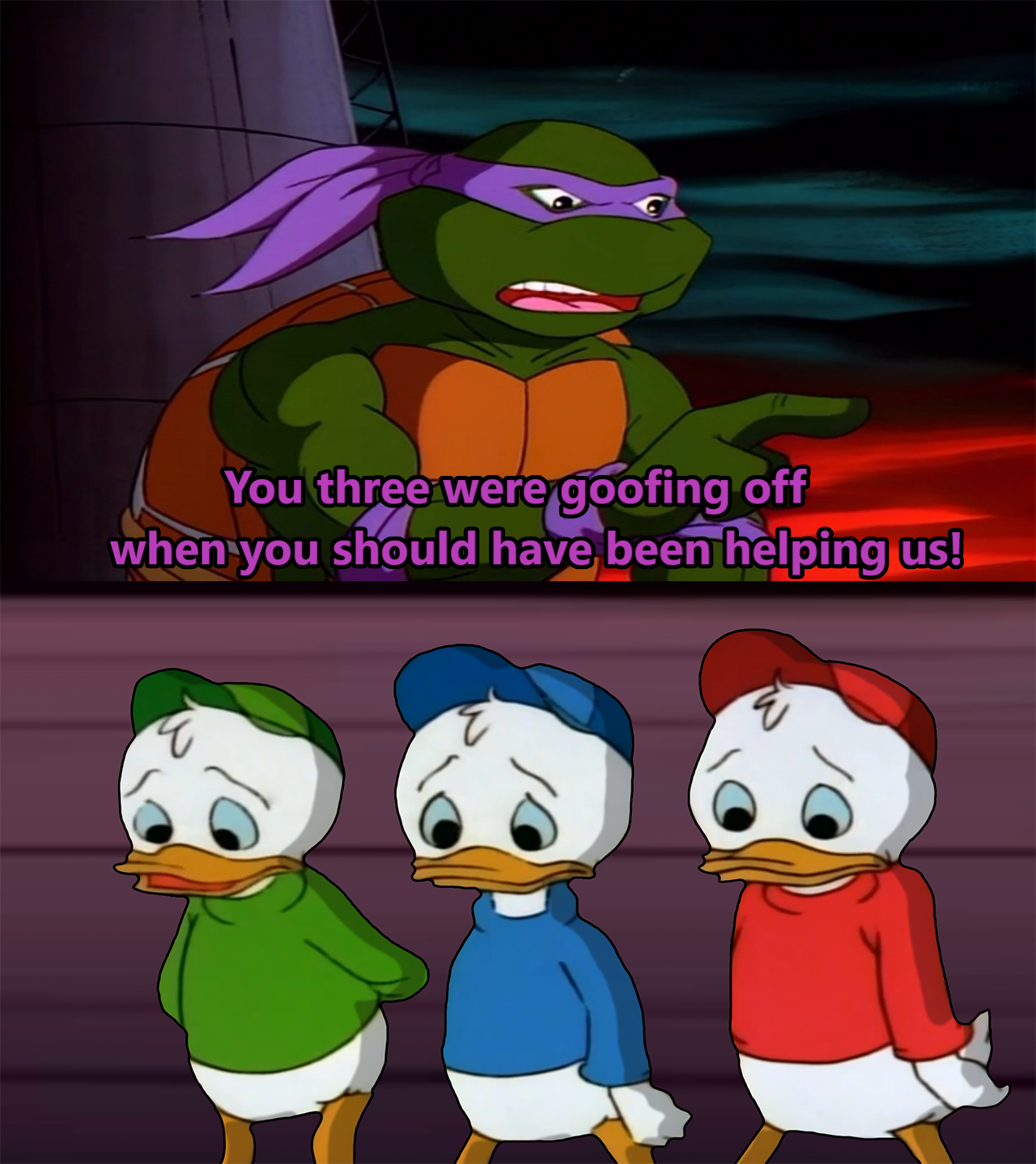 Duck Triplets DuckTales/TMNT: Duck Triplets Getting Scolded by Niklasm15 on DeviantArt