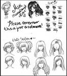 Manga/Anime Eyes and Hair by Lettelira on DeviantArt
