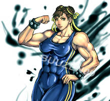 commission - chun li MUSCLE