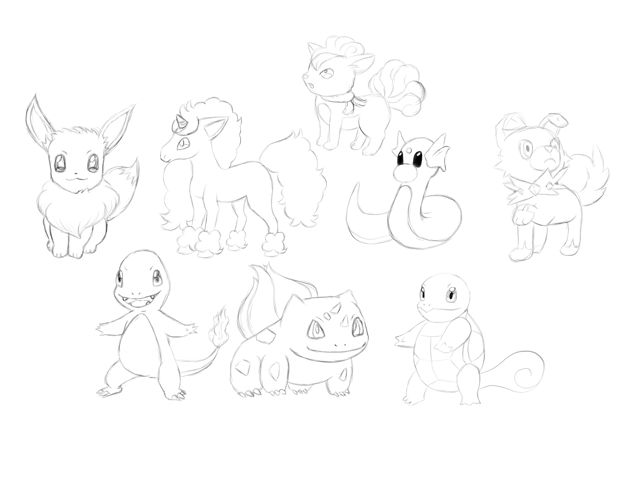 Outline Drawing Pokemon Rockingtons Pokemon by AnnaBradburyArt on DeviantArt