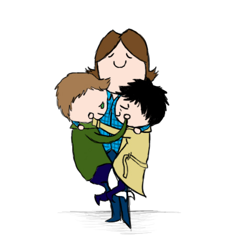 Sam Cas Dean Hug