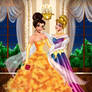 Belle and Aurora at a ball