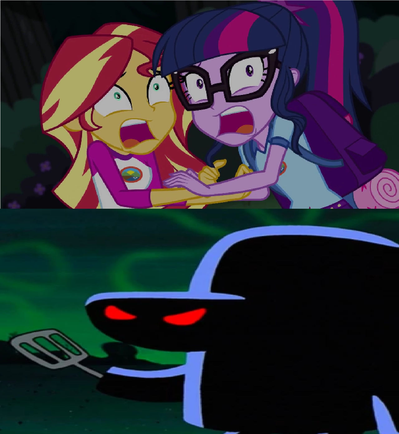 Hss Deviantart Sunset And Twilight Scared Of HSS by Disneyponyfan on DeviantArt