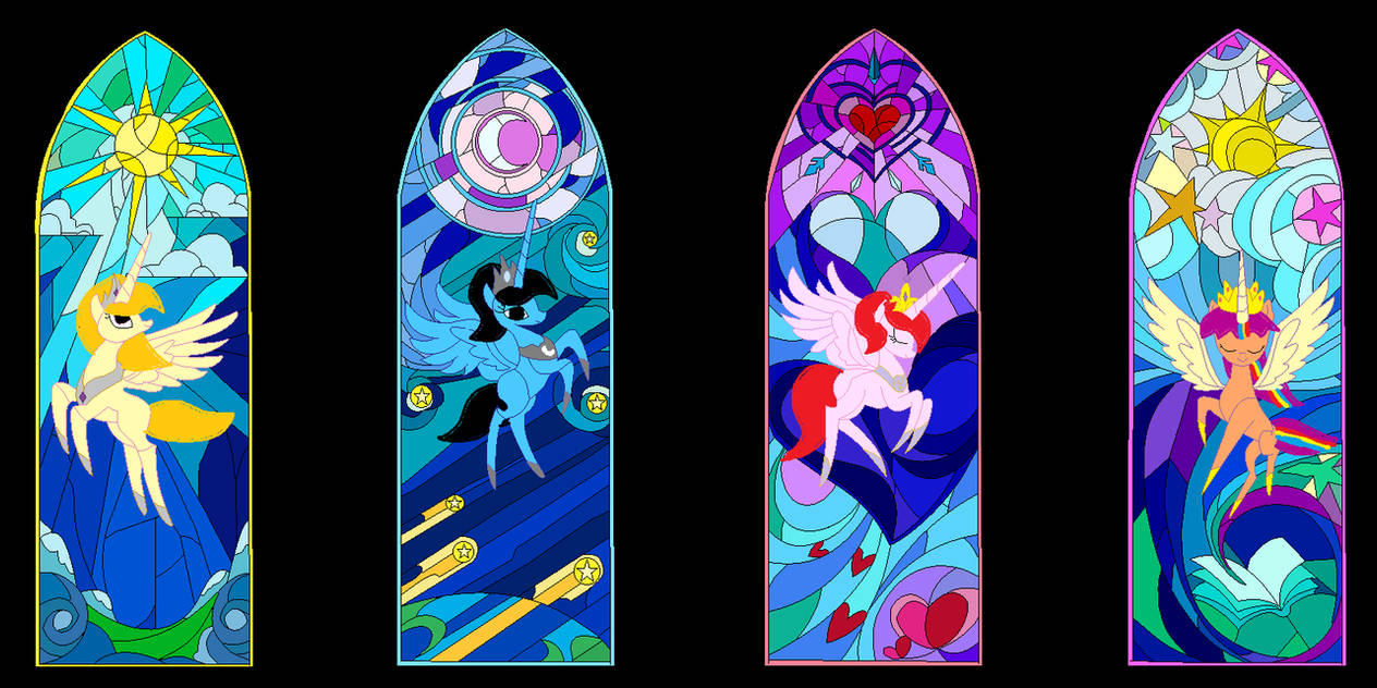Mlp Rulers MLP G5 Stained Glass of the 4 Rulers by Disneyponyfan on DeviantArt