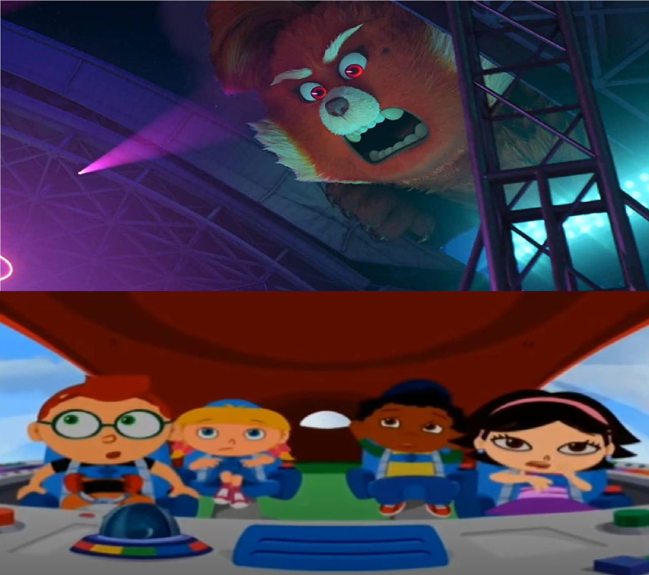 Little Einsteins scared of Red Panda Ming Lee by Disneyponyfan on