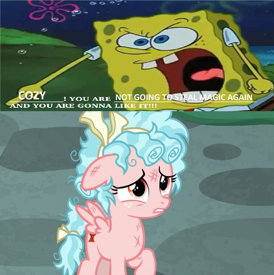 Pony Explodes SpongeBob explodes at Cozy Glow by Disneyponyfan on DeviantArt