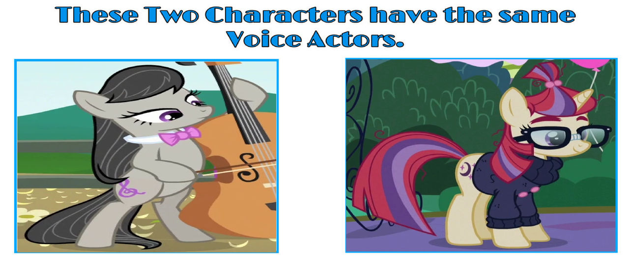 Same Voice Actors-Octavia and Moondancer by Disneyponyfan on DeviantArt