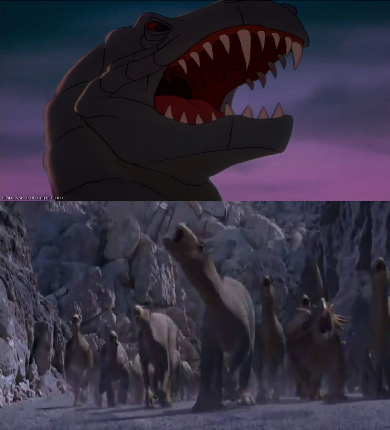 Aladar Raptors Attack Aladar and the Herd verses T-Rex by Disneyponyfan on DeviantArt