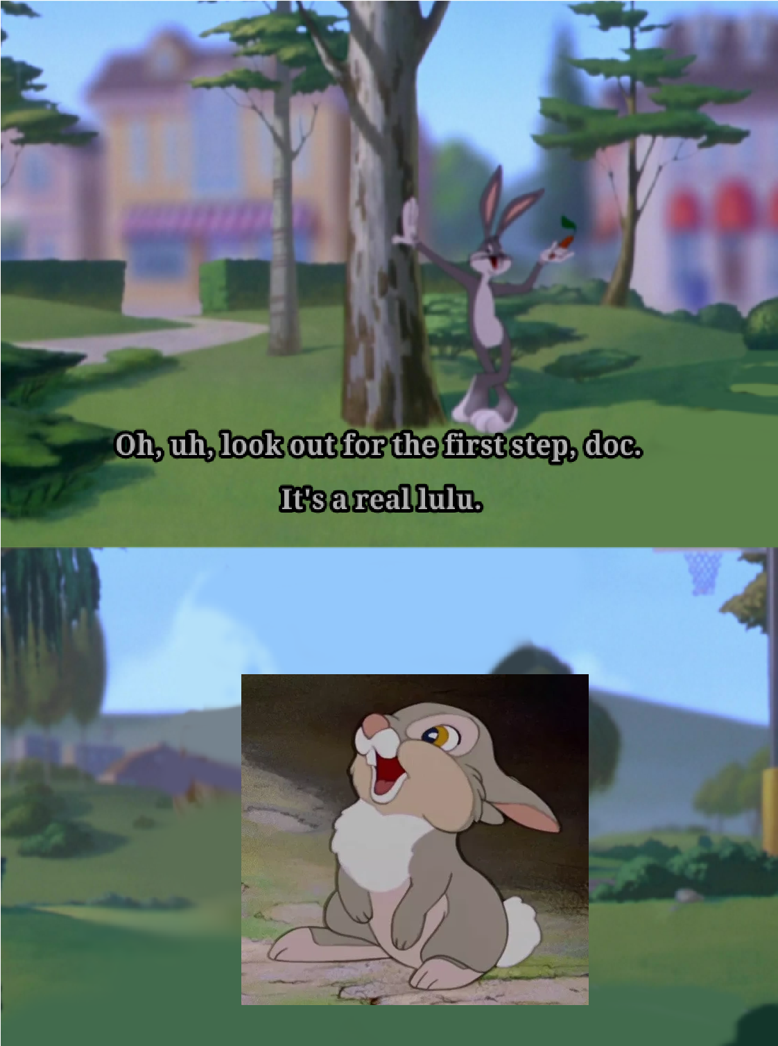 Deviantart Thumper Rabbit Thumper Unexpectedly Meets Bugs Bunny by Disneyponyfan on DeviantArt