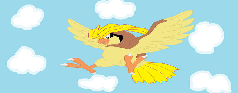 Pidgeotto with Yellow Top and Tail Feathers