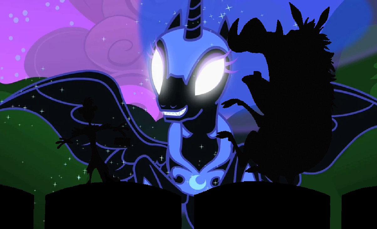 Nightmare Moon Scared Timon and Pumbaa by Disneyponyfan on DeviantArt