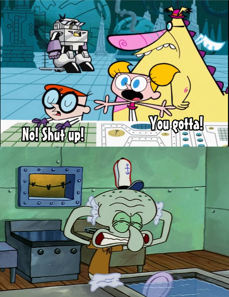 Dexter and Dee Dee's arguing annoys Squidward by Disneyponyfan on ...
