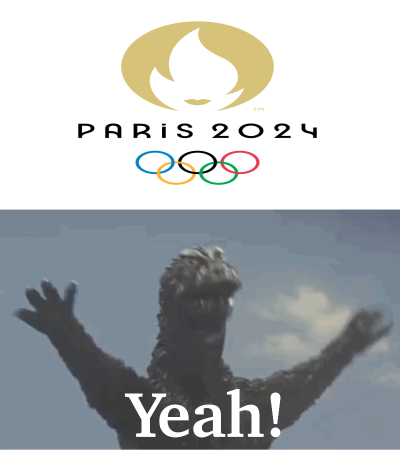 Godzilla Cheering Godzilla cheers for Upcoming Summer Olympic Games by Disneyponyfan on ...