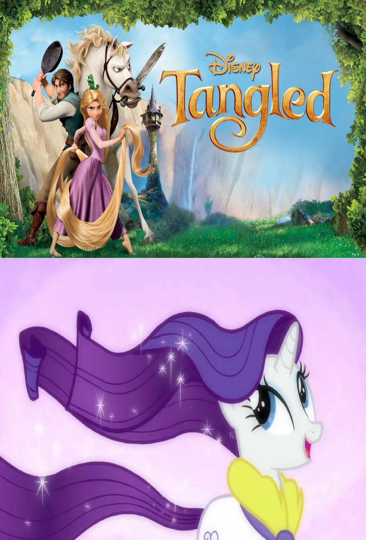 Rarity Loves Tangled by Disneyponyfan on DeviantArt
