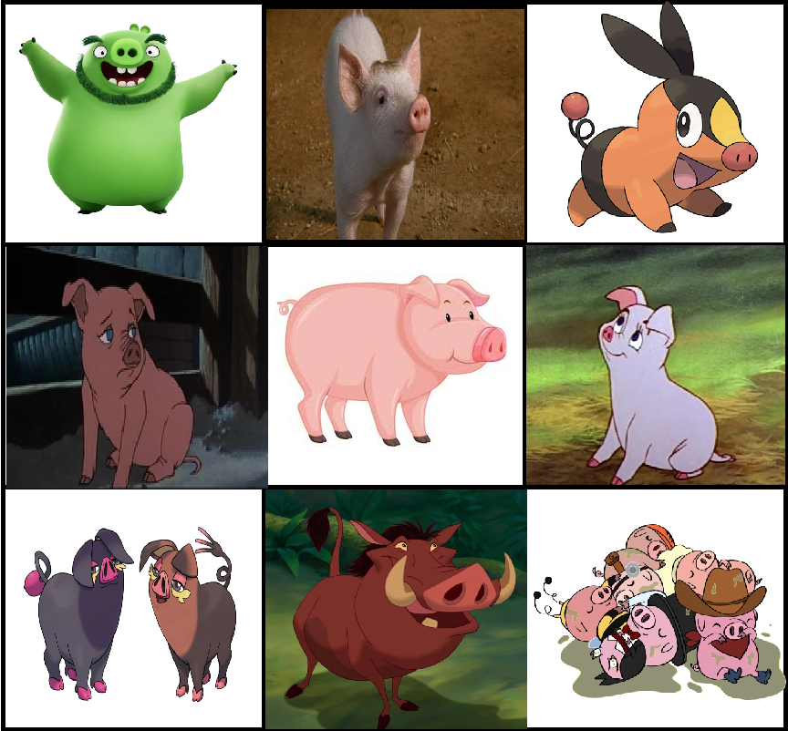Two Character Pigs My top favorite pigs characters by Disneyponyfan on DeviantArt