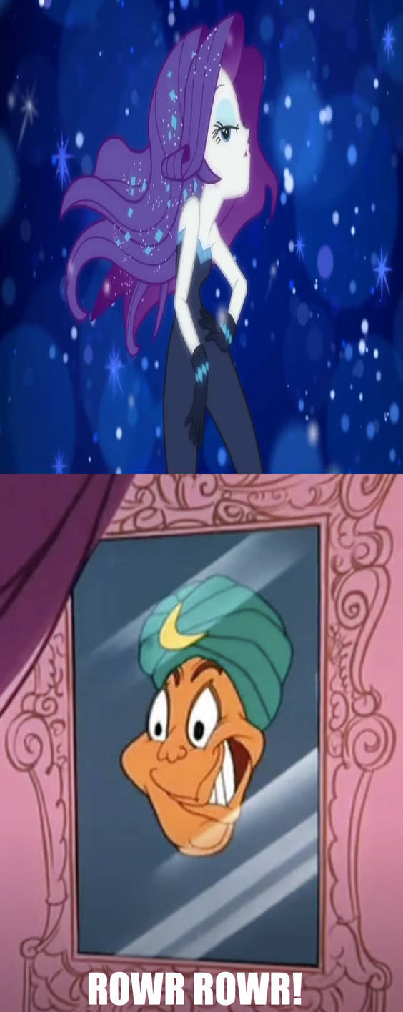 Mirror Genie Going Gaga for Rarity by Disneyponyfan on DeviantArt