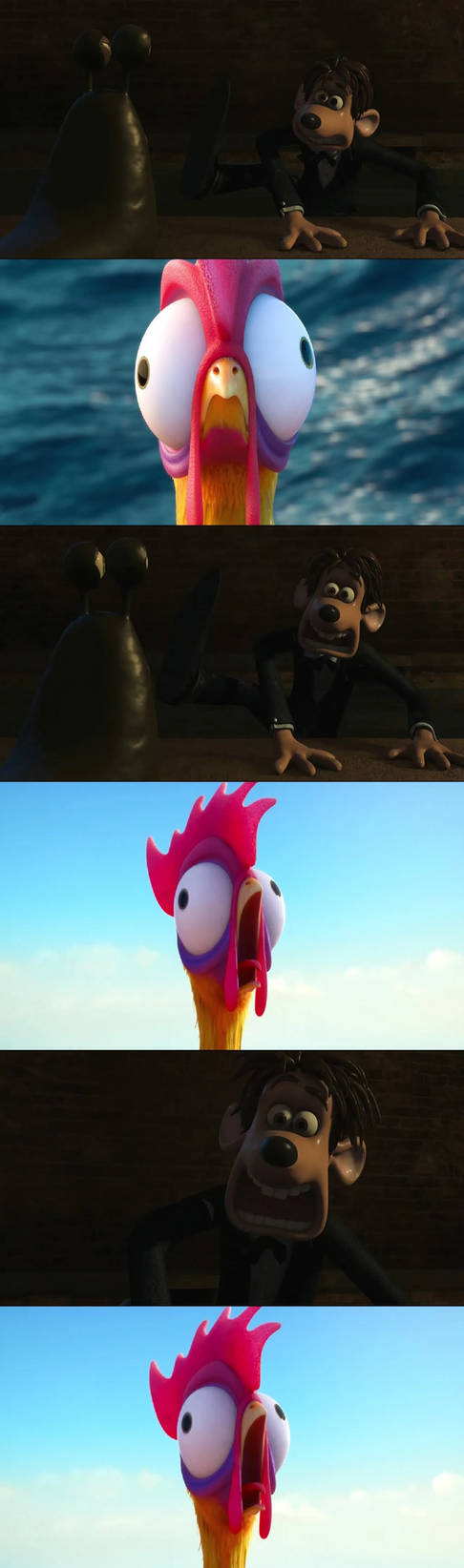 Roddy ST. James Screams at Hei Hei by Disneyponyfan on DeviantArt