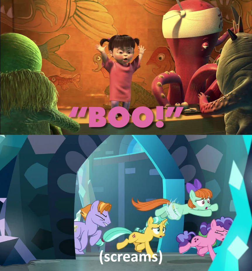 Boo Boo Pony Boo scares the Ponies by Disneyponyfan on DeviantArt