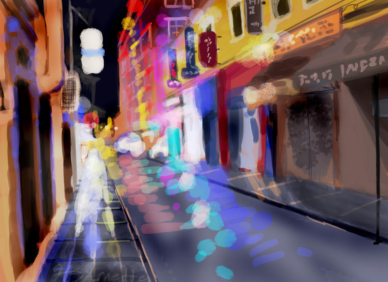 City lights-Speed paint