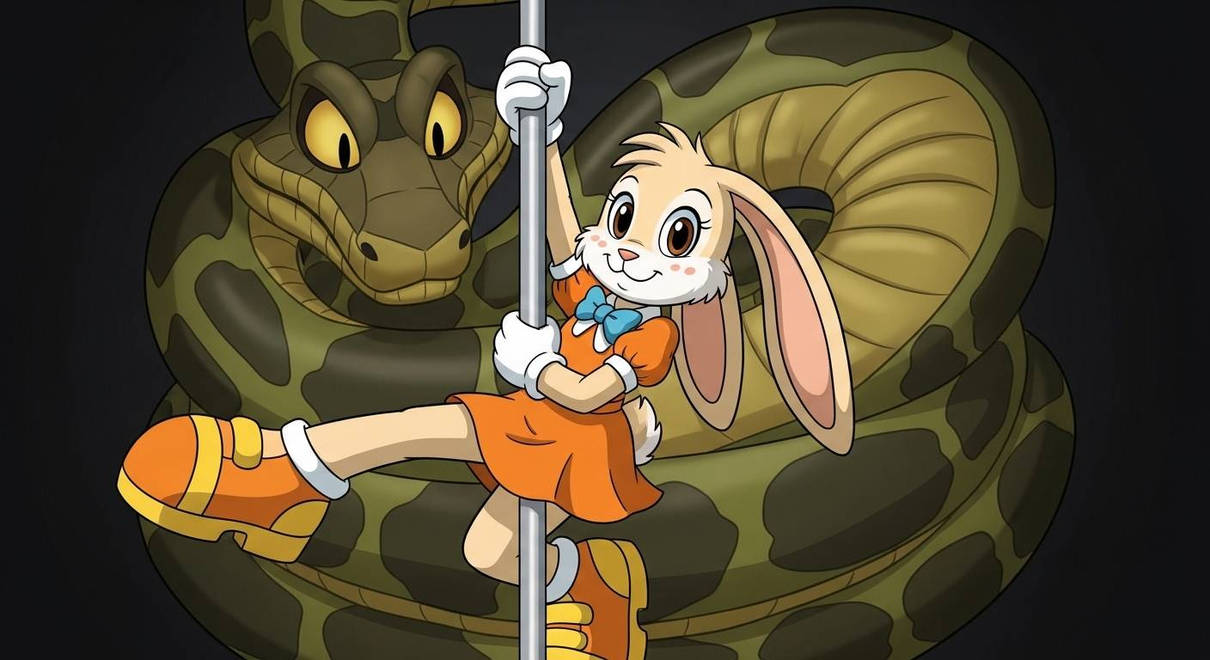 Cream Rabbit Ballet Deviantart Cream the rabbit pole dancing for kaa by Chilakas on DeviantArt