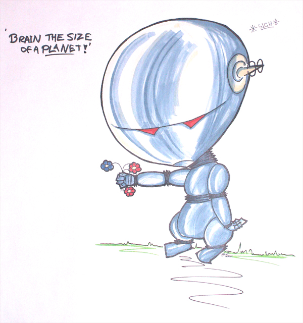 Marvin the Paranoid Android by fudgemallow