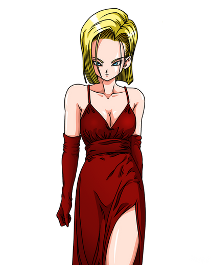 android 18 red dress Android 18