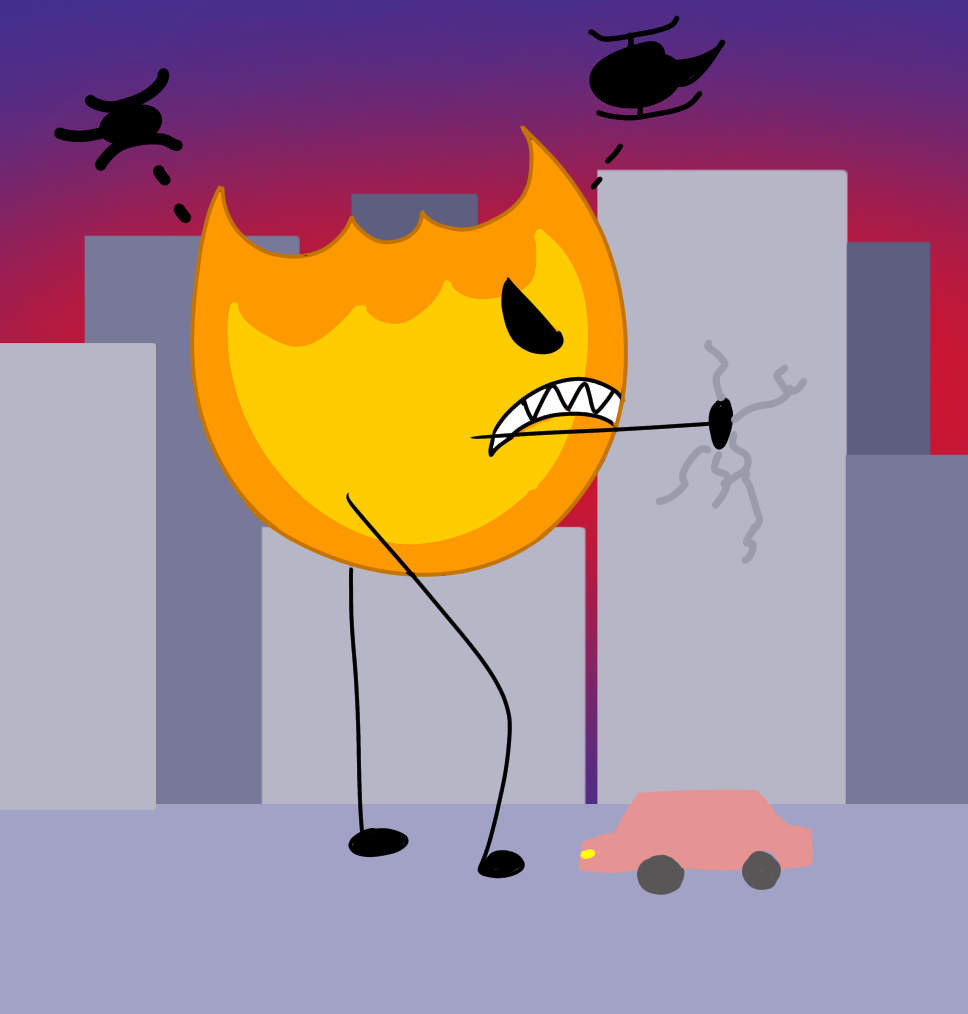 Firey Behind WHEN OBJECTS ATTACK- Firey by Sploshie on DeviantArt