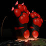 Dangerous red paws