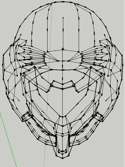 samus helm wireframe