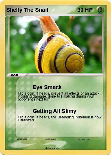 Shelly Snail Pokemon Card by ramonle on DeviantArt