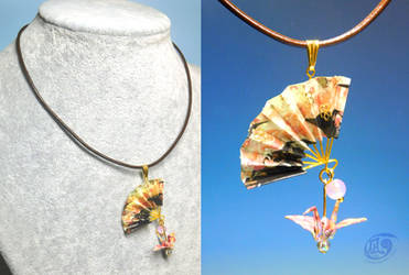 The Pendant of Hand fan and Origami