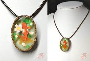 Goldfish with cherry blossom - 3D painting #3