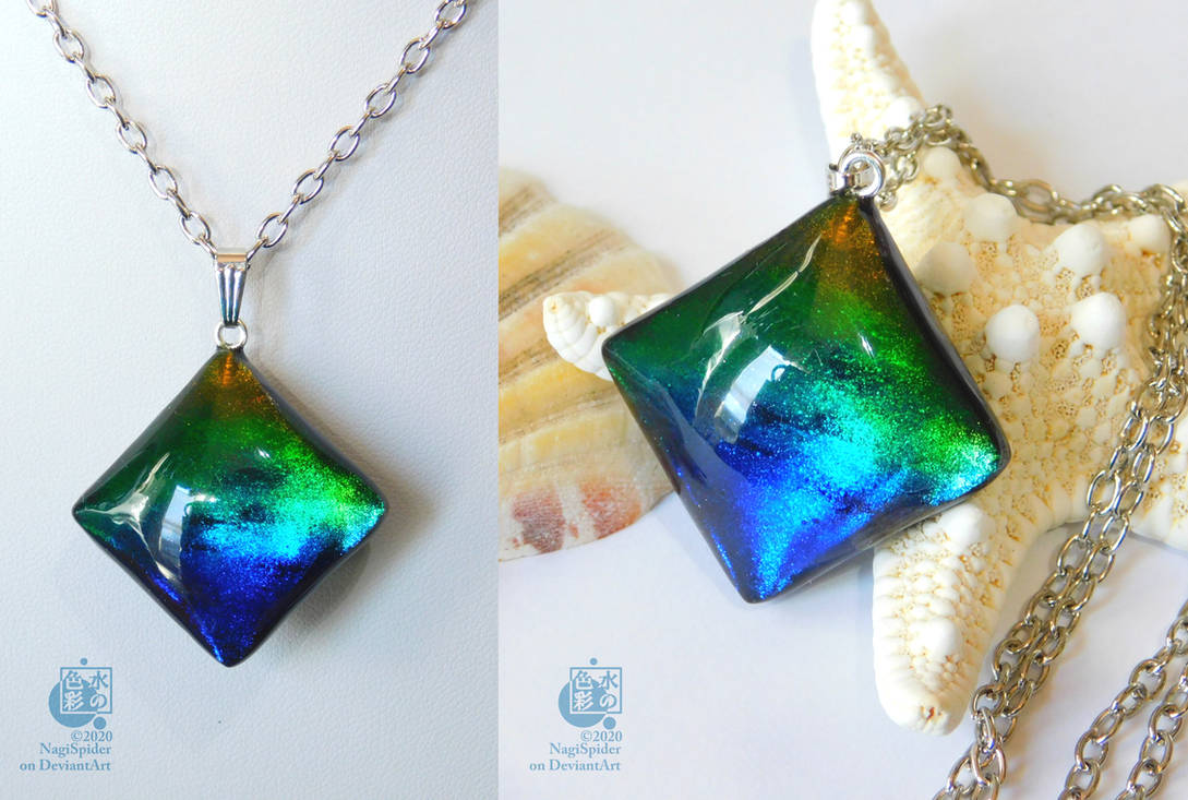 Gradation resin pendant by NagiSpider on DeviantArt